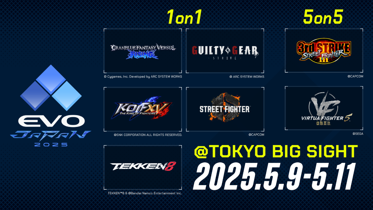 EVO Japan 2025 陣容公佈，報名開放