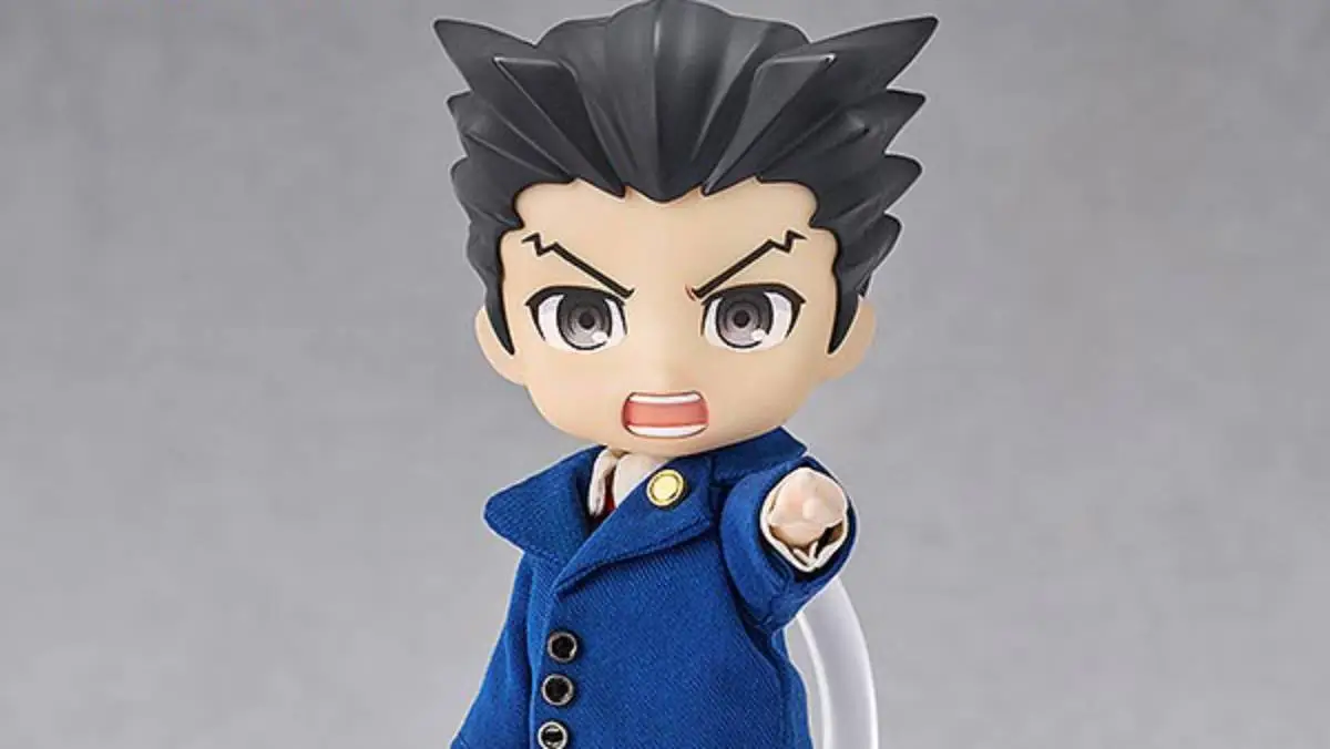 王牌律师凤凰城赖特（Phoenix Wright）和Miles Edgeworth Nendoroids所示，伟大的Ace律师嘲笑