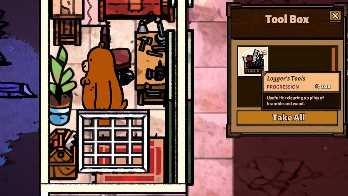 在《熊與早餐》中哪裡可以找到伐木工人的工具