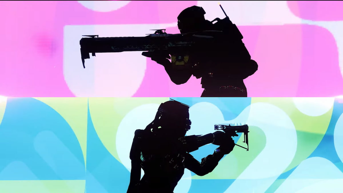 Destiny 2带武器和齿轮拖车在灯光前