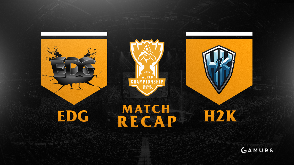 世界2016年：H2K首先種子主導EDG