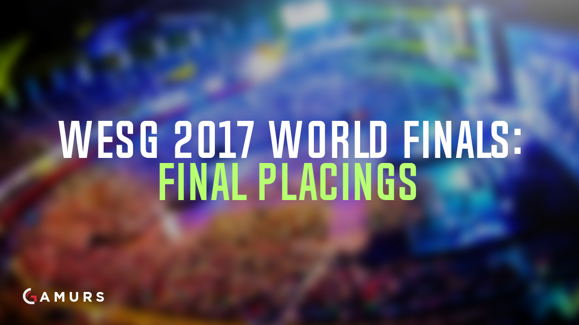 最高：WESG 2017世界總決賽的最終位置