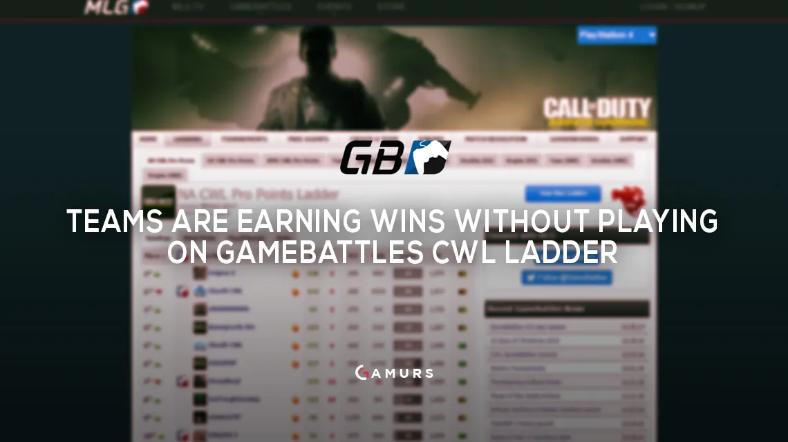 球队在没有玩游戏的CWL梯子的情况下赢得胜利