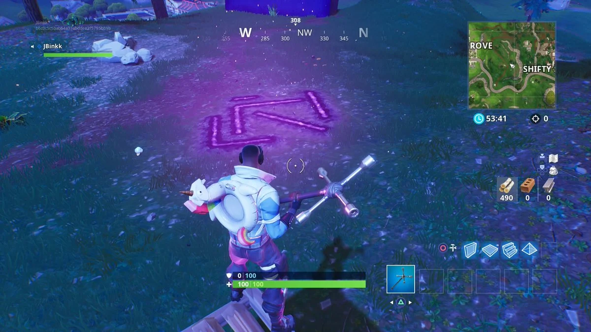 Fortnite Cube Watch：Cube在Greasy Grove附近的地面上留下了另一个符文