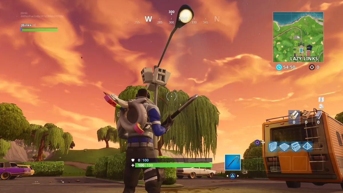 如何完成“在不同的路灯聚光灯下跳舞” Fortnite Challenge