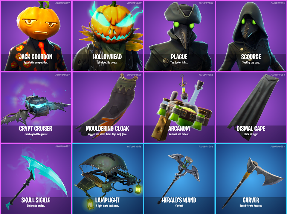 洩漏證實了Fortnite的新萬聖節主題化妝品