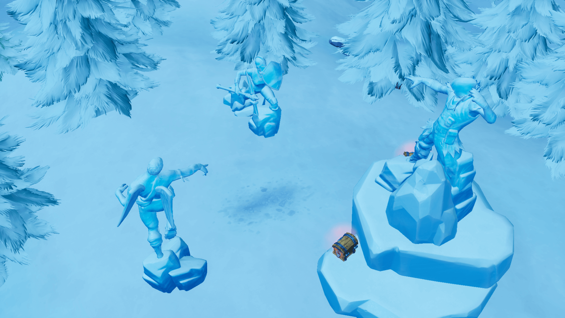 在Fortnite的第8季，第9週挑戰賽的3個冰雕，3個恐龍和4個溫泉之間在哪裡跳舞