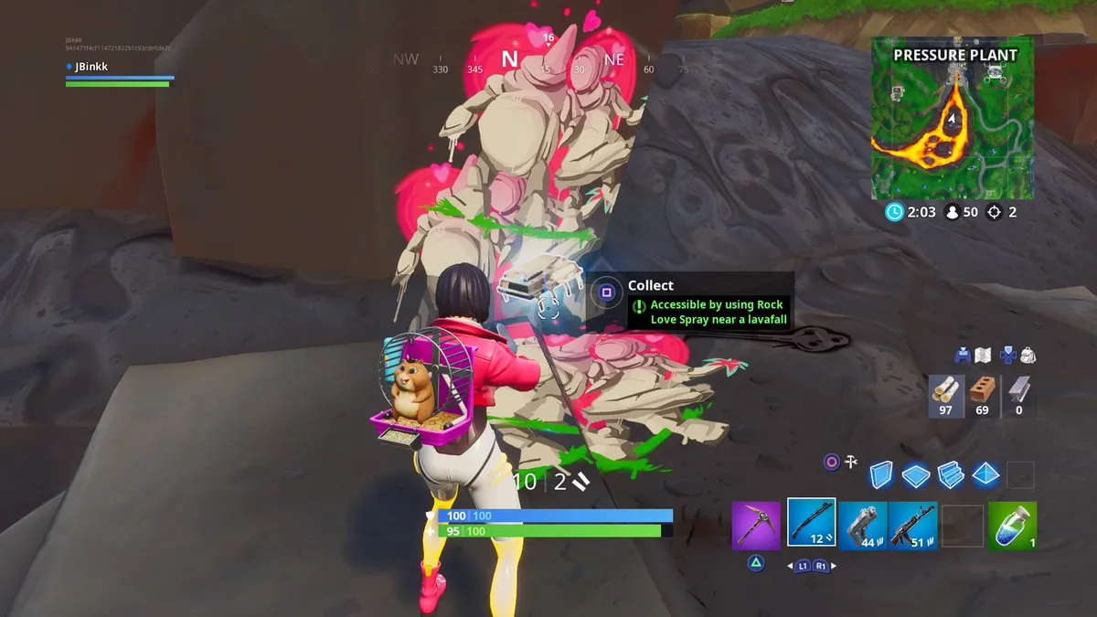 在Fortnite第9季的位置找到Fortbyte 92