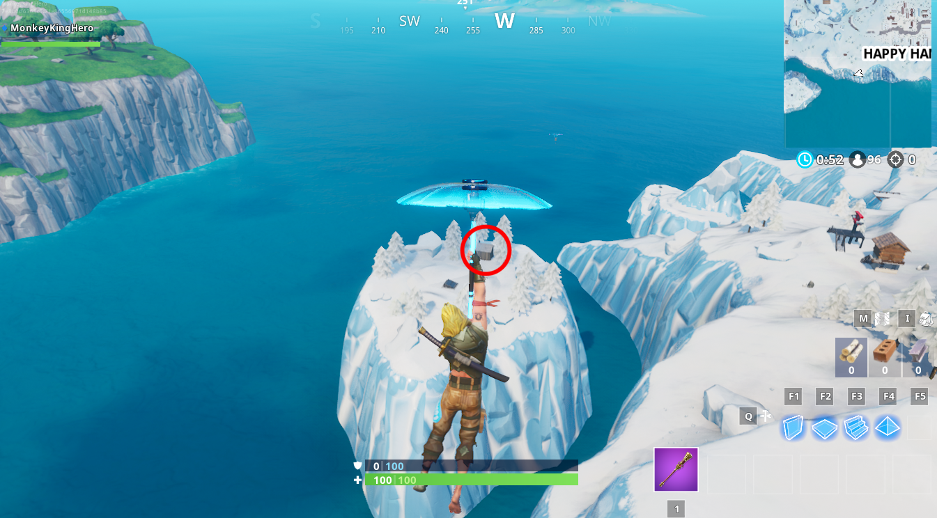 如何在Fortnite Season 9中找到並解鎖Fortbyte 26附近的雪地掩體附近