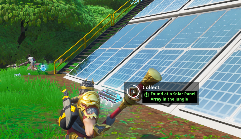 如何在Fortnite第9季的丛林太阳能电池板阵列中找到和解锁Fortbyte 95