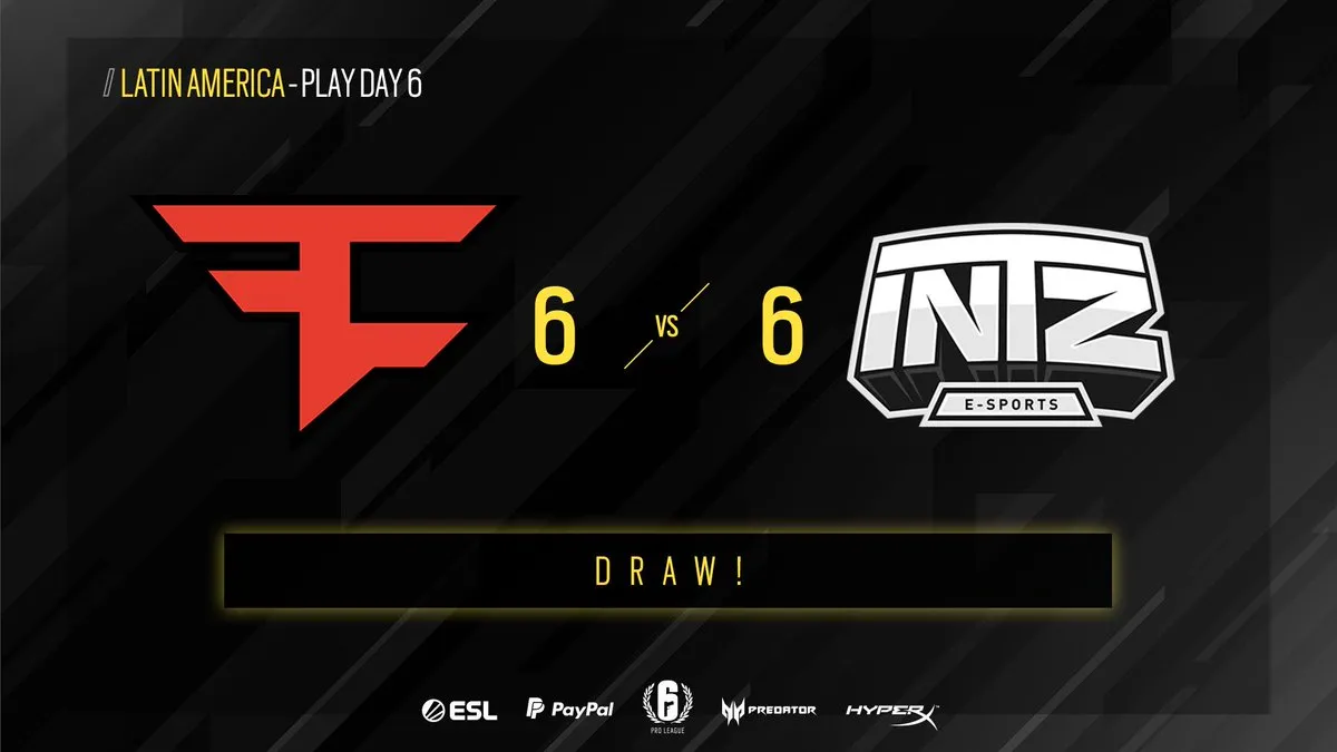 Faze和Intz在R6 Pro League Match Day 6中進行激烈比賽