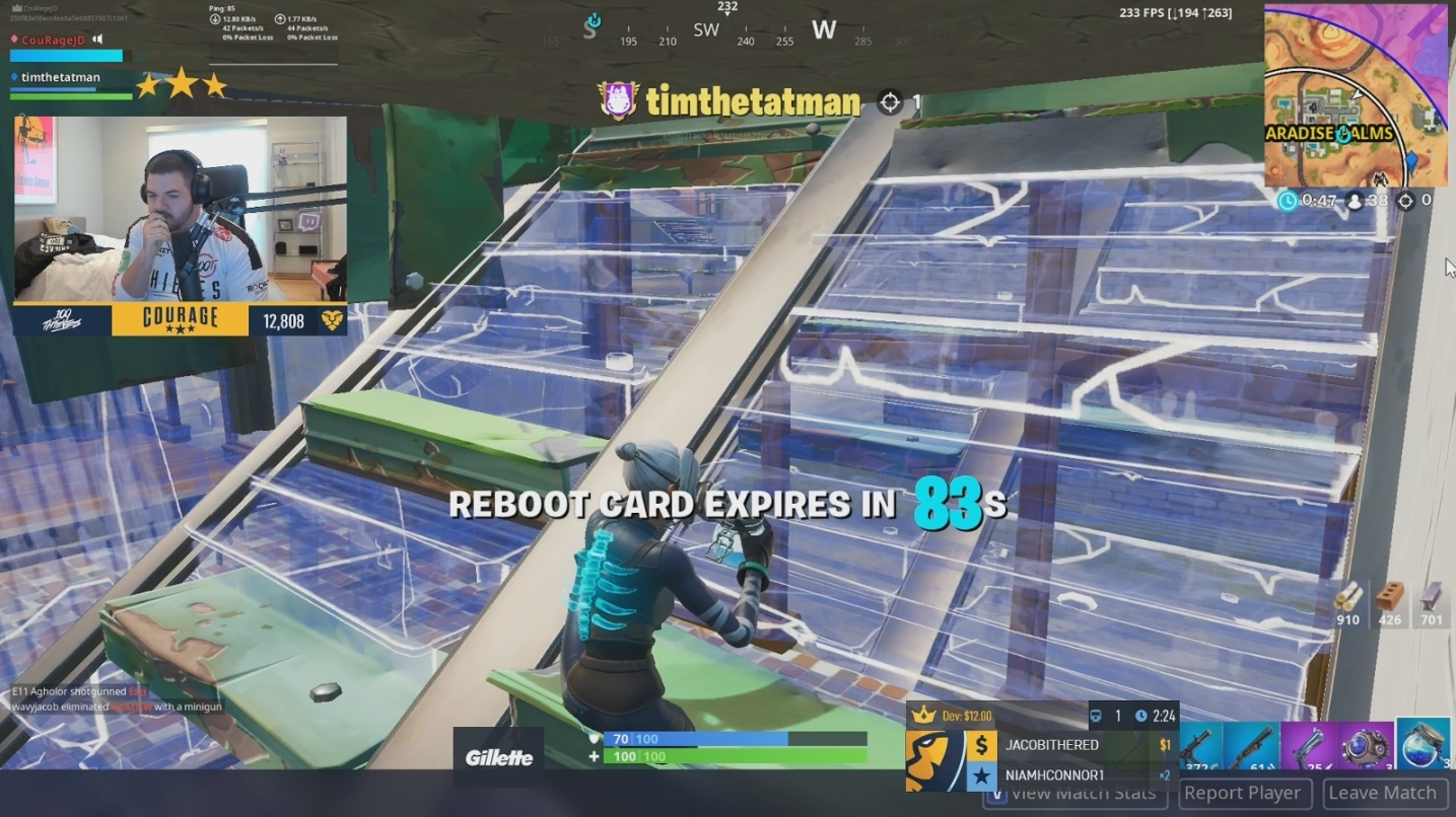 勇氣的憤怒退出了Fortnite Twitch競爭對手錦標賽