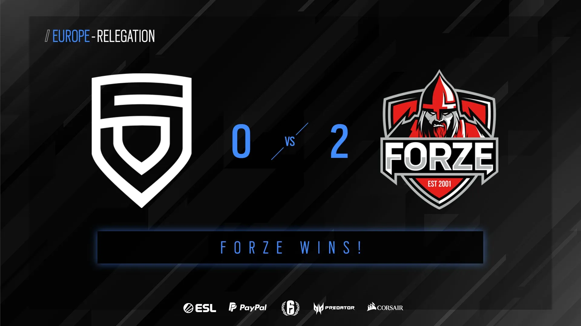 ForZe 在击败 PENTA 后加入 BDS 参加彩虹六号职业联赛