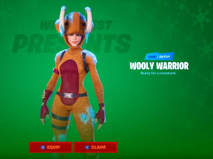 如何提早獲得Fortnite的Winterfest羊毛戰士皮膚