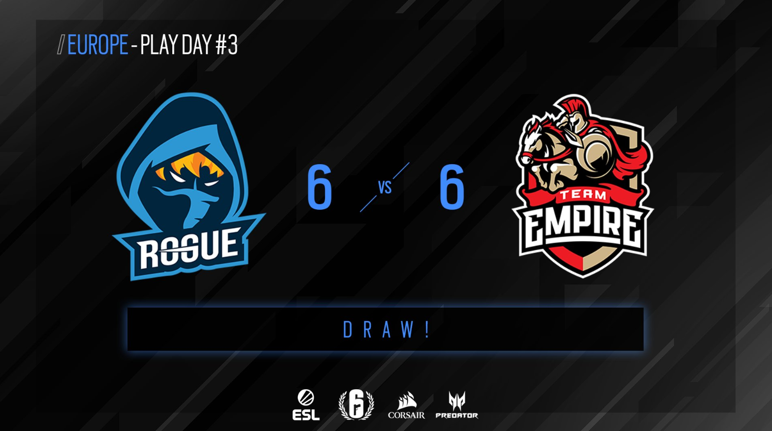 Team Empire和Rogue在R6職業聯賽中爭奪頂級歐盟的戰鬥中互相停滯不前