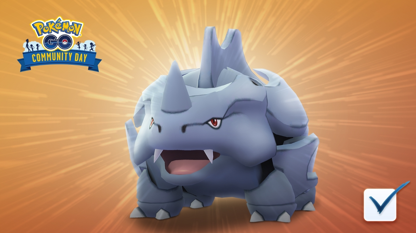 Rhyhorn贏得了PokémonGue2月份社區日投票