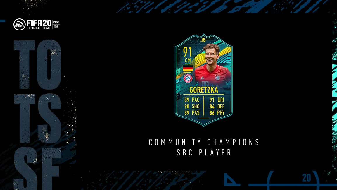 如何在 FIFA 20 Ultimate Team 中完成 Moments Leon Goretzka SBC