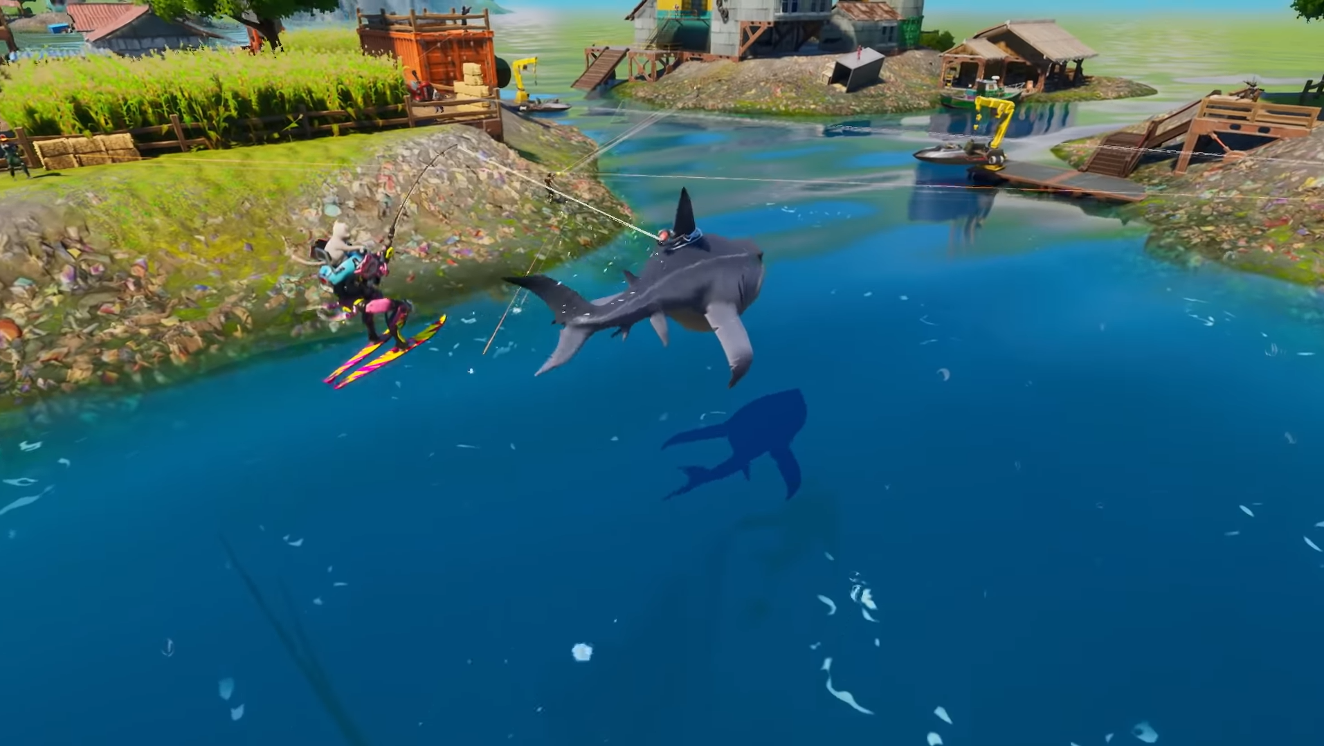 如何在Fortnite的汗水沙灘上損害戰利鯊魚