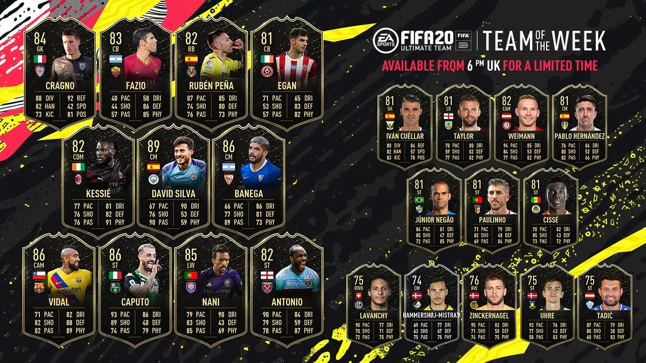 EA Sports 將 TOTW 30 加入 FIFA 20 Ultimate Team