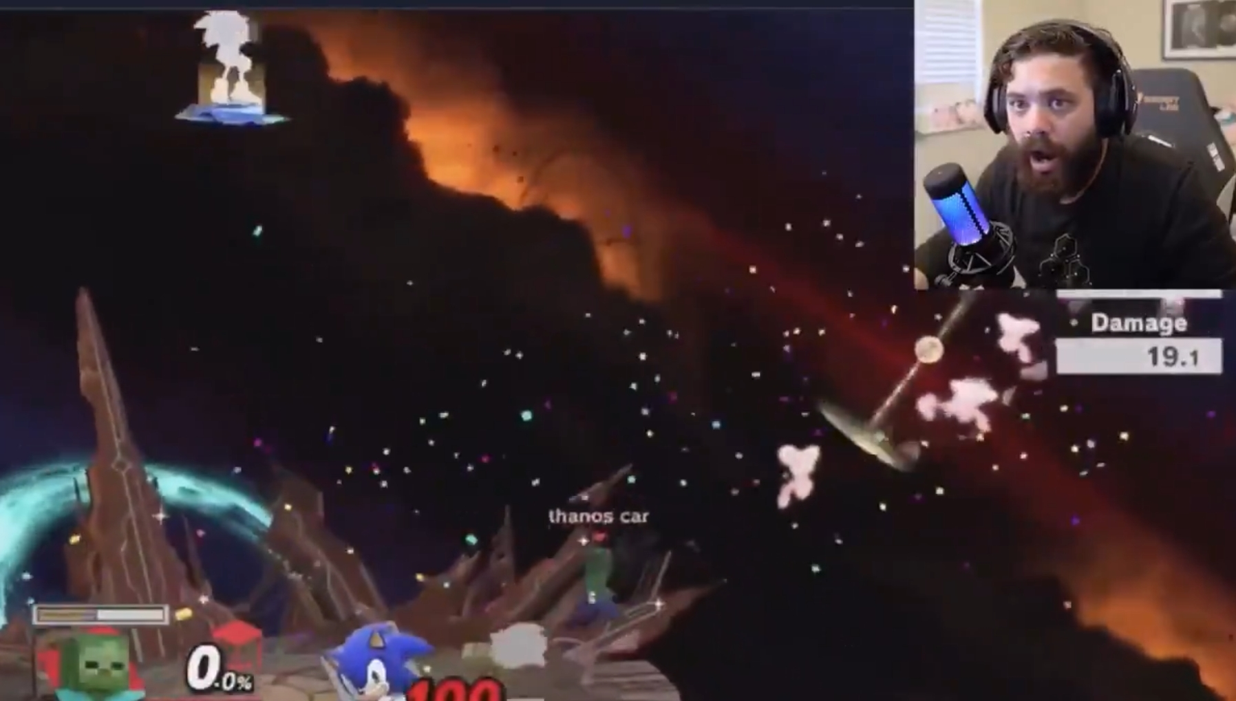 Hungrybox在超级Smash Bros中被强大的Minecraft Steve Minecart Combo震惊。