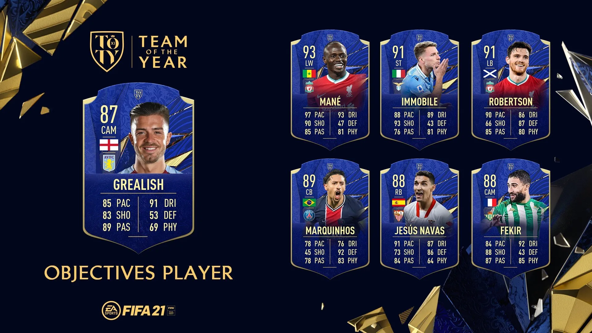 如何完成Toty荣誉智能提及FIFA 21 Ultimate团队中的GREALISH目标