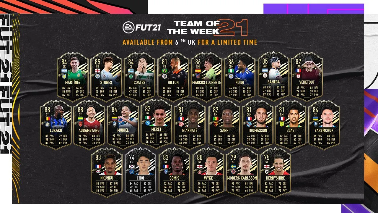 EA在FIFA 21 Ultimate团队中透露21