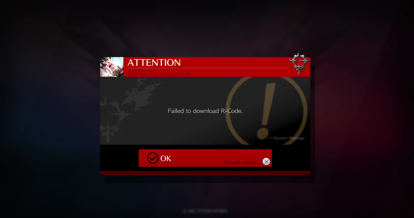 如何修復有罪的齒輪努力beta beta錯誤“無法下載R代碼”