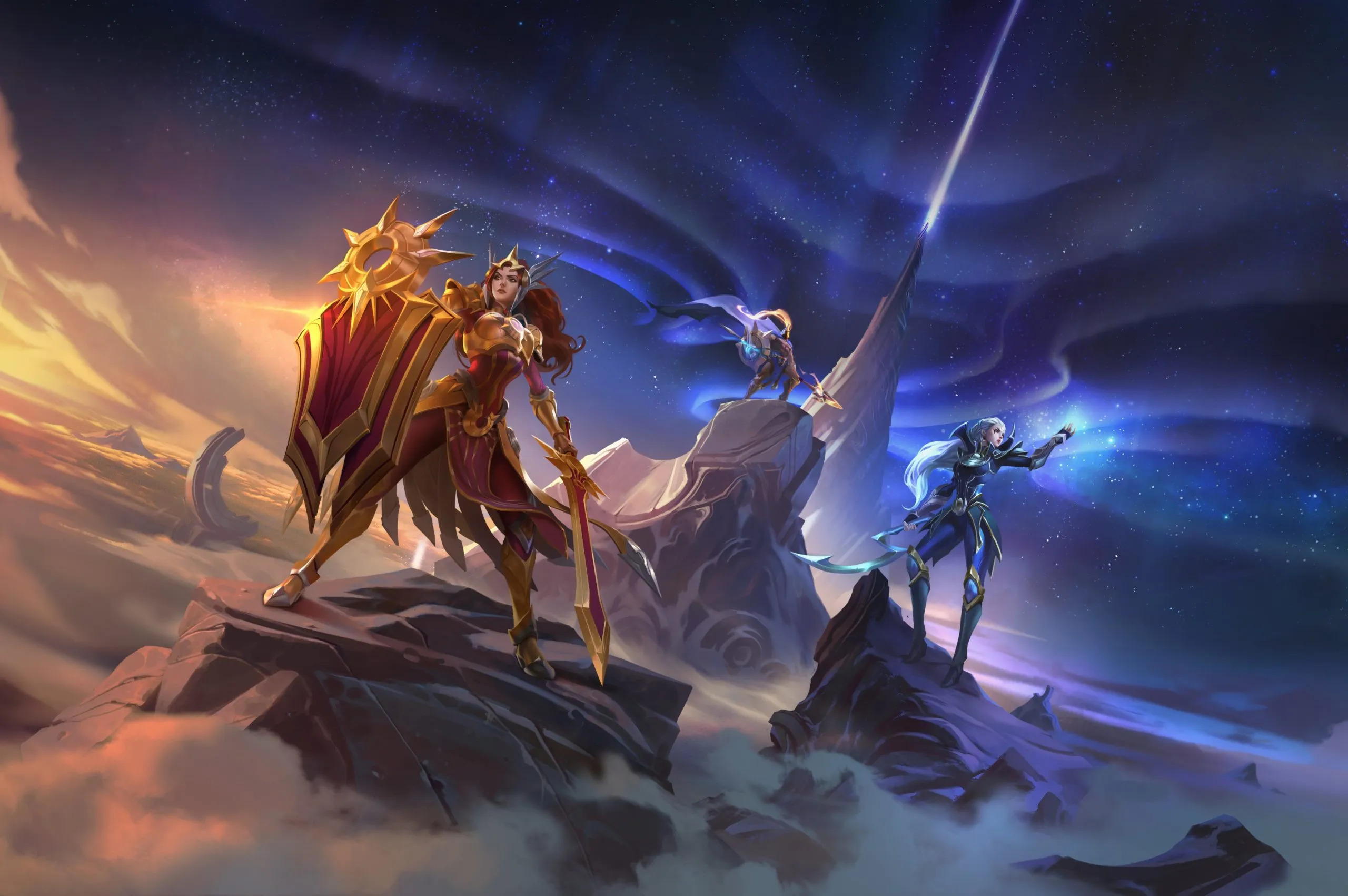 Leona，Diana和Pantheon在野生裂谷活动的升天路径上可用