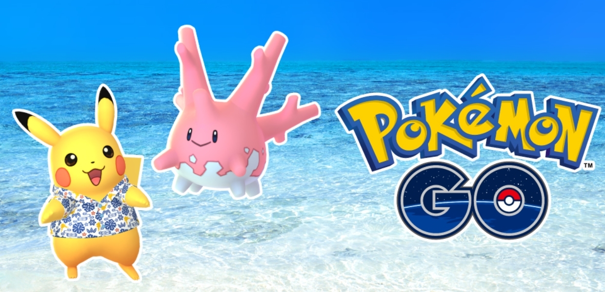PokémonGo閃亮Corsola，特殊服裝的皮卡丘促銷活動推遲為PokémonAir Adventures