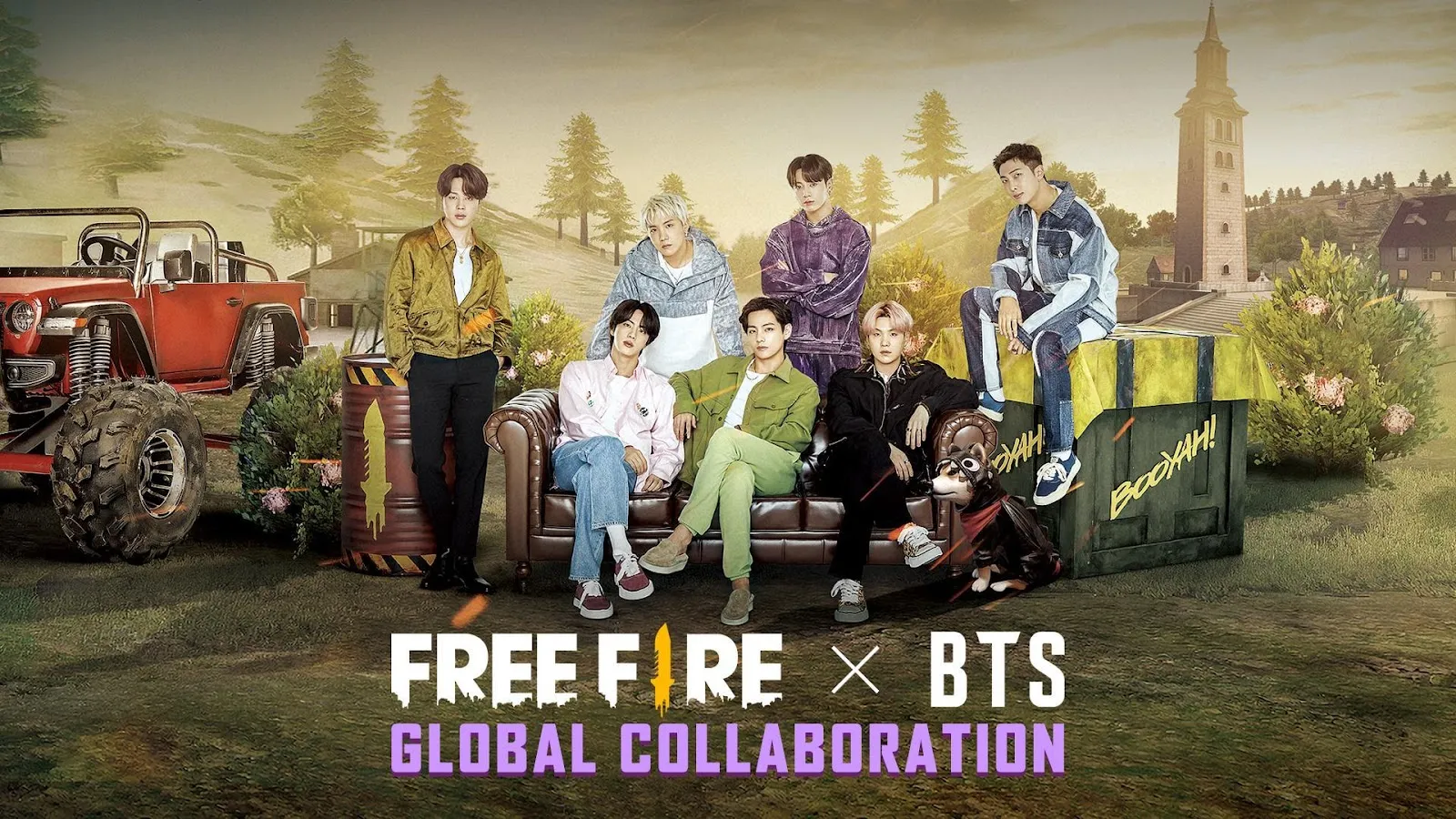 作為與K-Pop Group合作的一部分，獨特的BTS的情感和服裝將自由開火