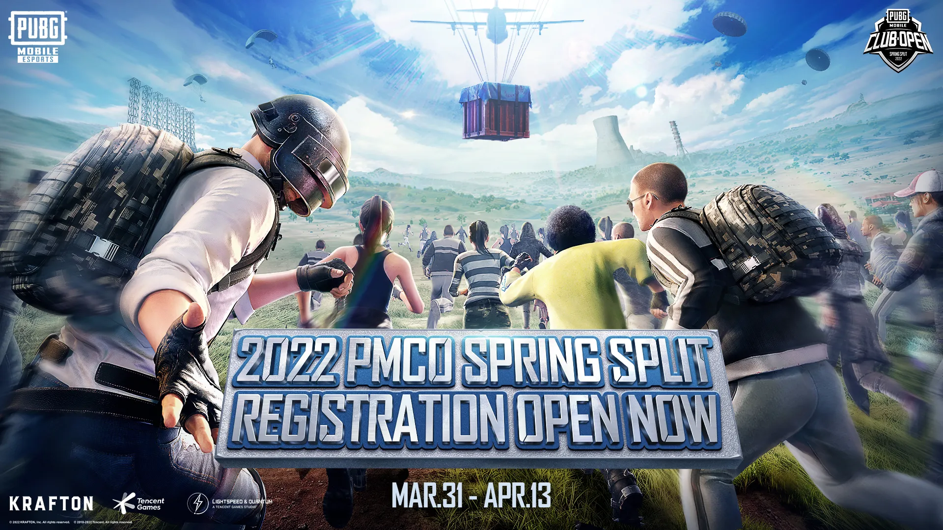 這是PUBG移動俱樂部公開賽（PMCO）Spring Split 2022的時間表