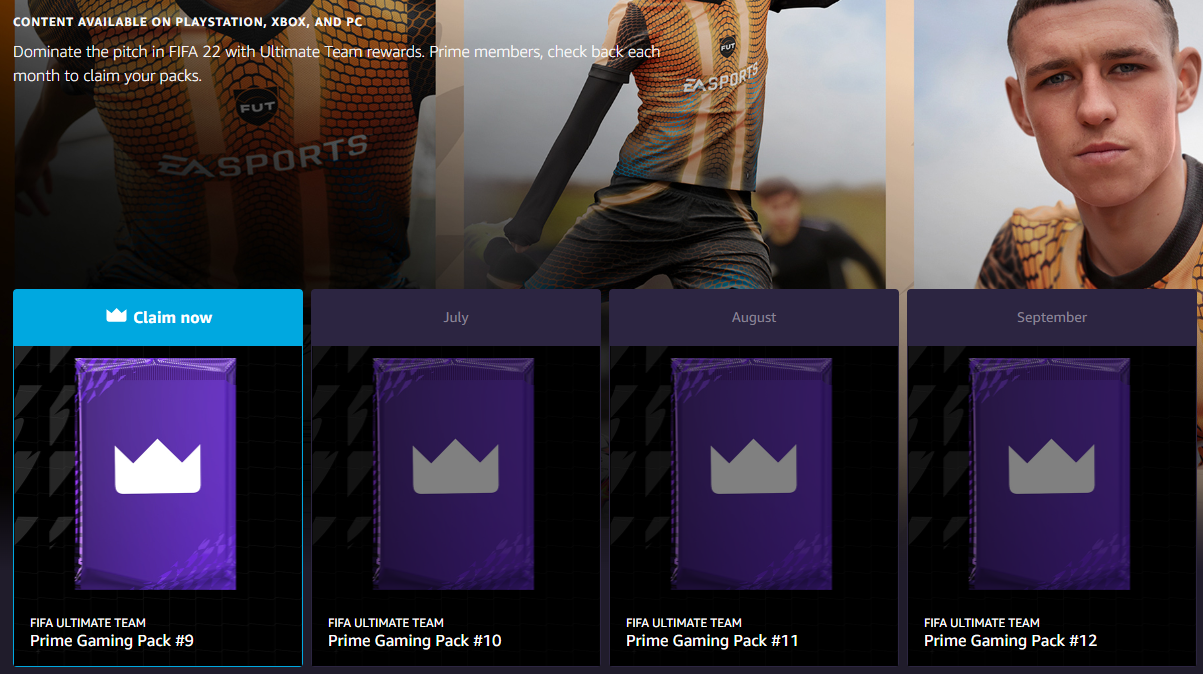 如何为FIFA 22收集Twitch Prime游戏奖励