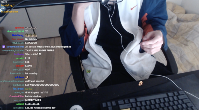 Twitch流媒体Schrodingerle首次透露自己的脸后，震惊了观众