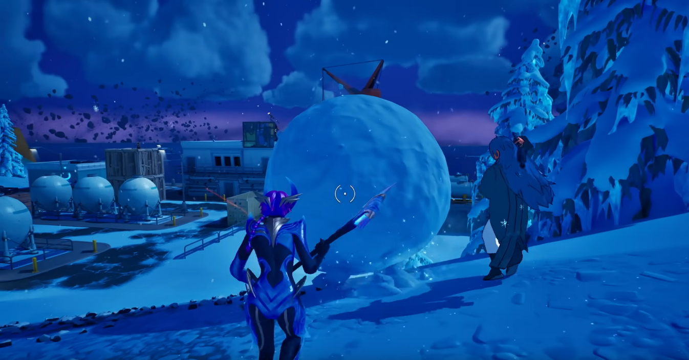 如何躲在Fortnite的巨大雪球中
