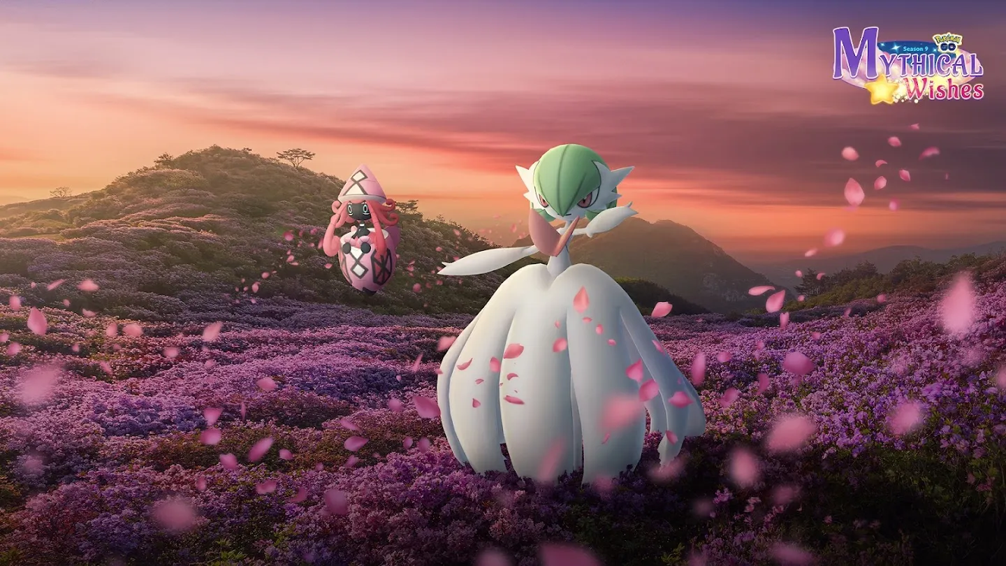 Mega Gardevoir和Shiny Tapu Lele標題PokémonGo的情人節盛會