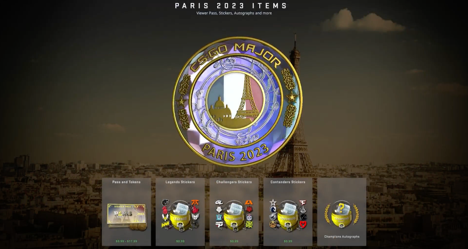 CS:GO BLAST 巴黎特錦賽 2023 貼紙終於推出新更新
