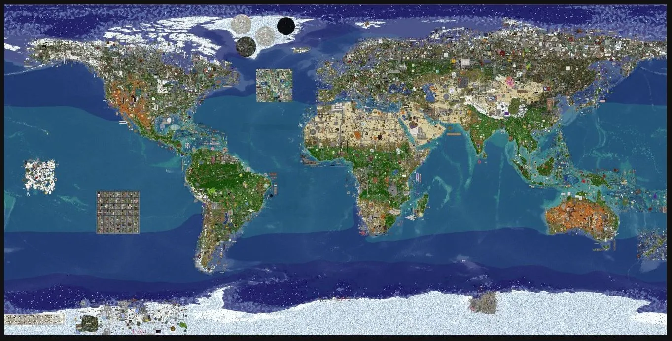 完成在Minecraft中重建地球的三年項目已完成，並為公眾提供