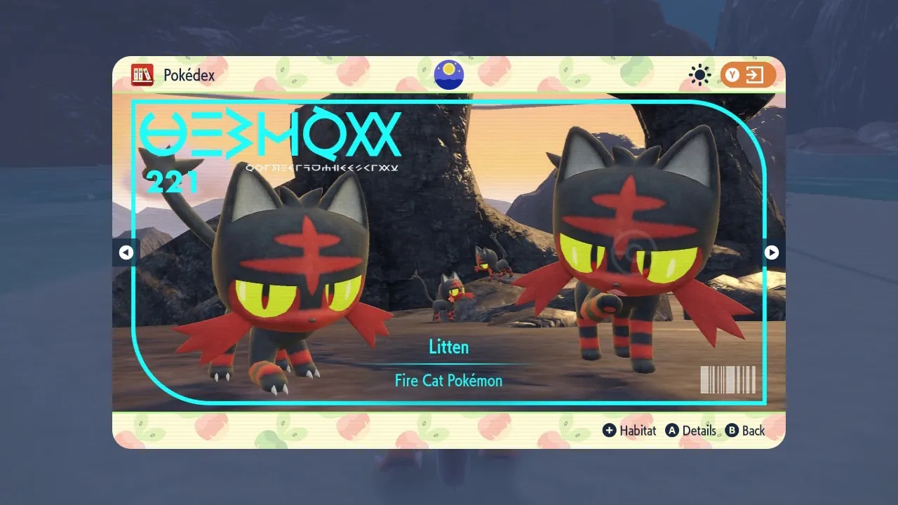 如何在神奇宝贝猩红与紫罗兰中捕捉Litten The Indigo Disk