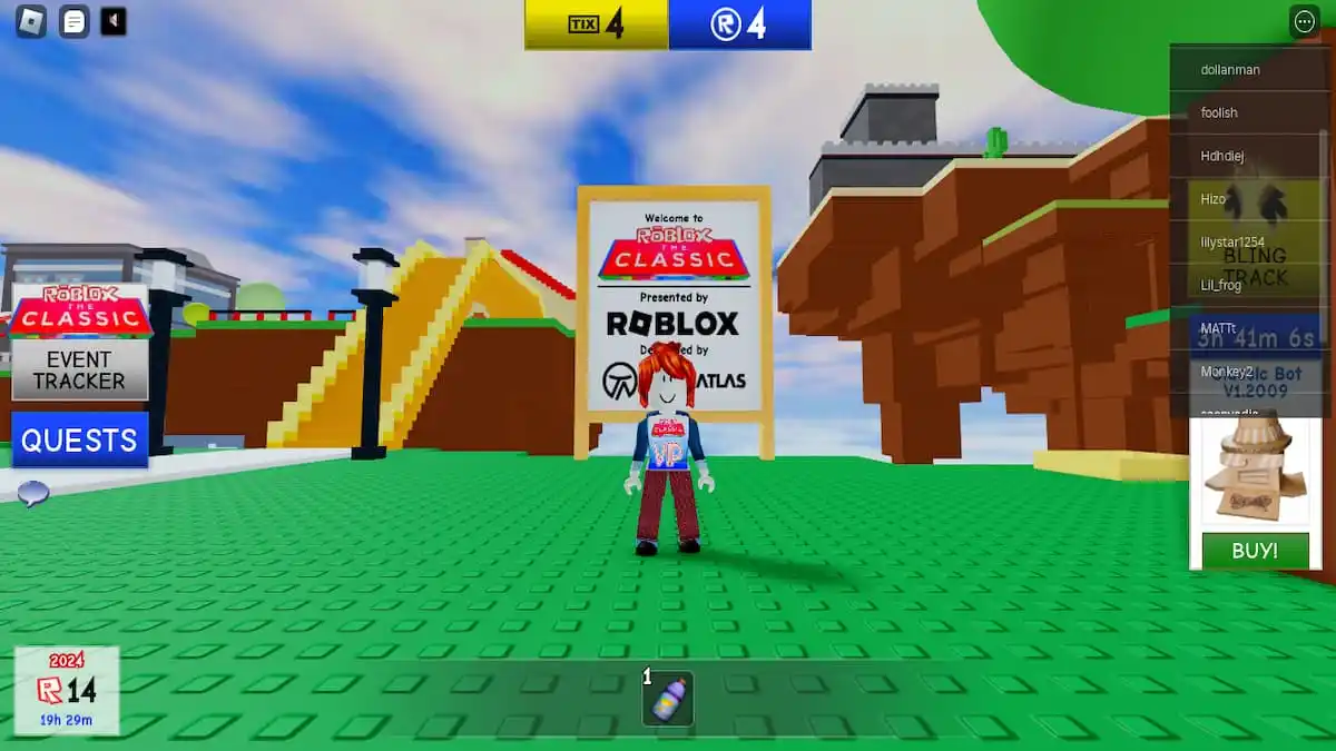 所有的roblox都是經典任務，列出了
