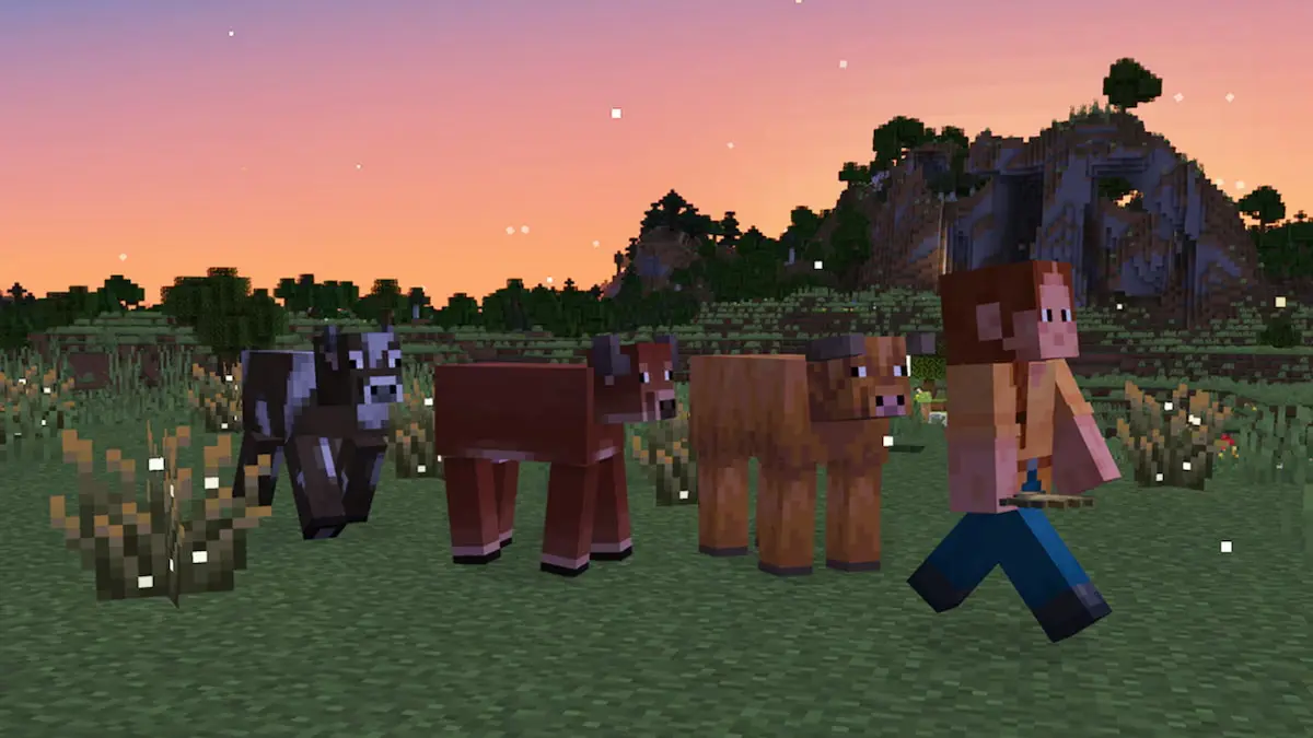 所有Minecraft Cow的变种以及在哪里可以找到它们