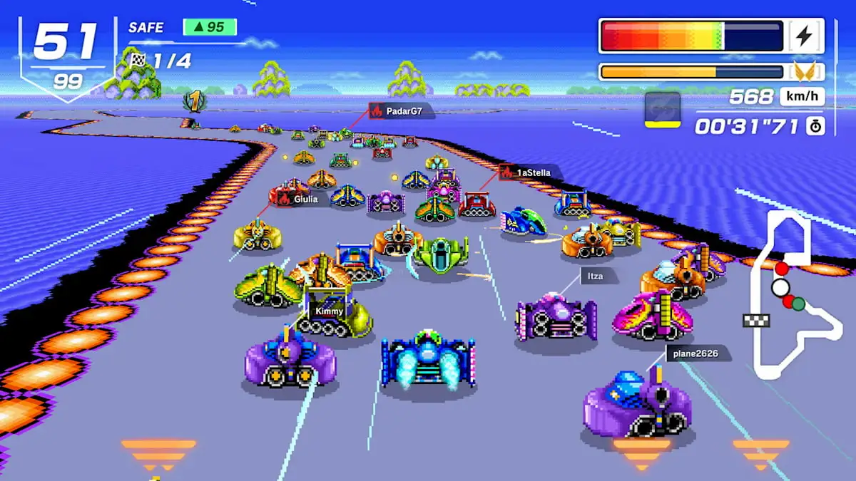 进入《F-Zero 99》，这是近二十年来第一款新的《F-Zero》游戏