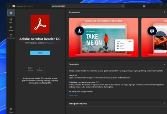 Adobe Acrobat Reader 界面