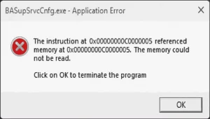 Basupsrvccnfg.exe application error.png