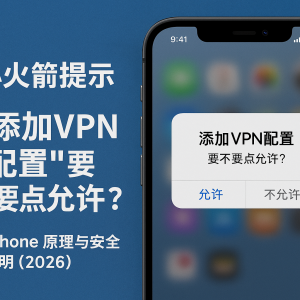 小火箭提示"添加VPN配置"要不要点允许？iPhone 原理与安全说明（2026）