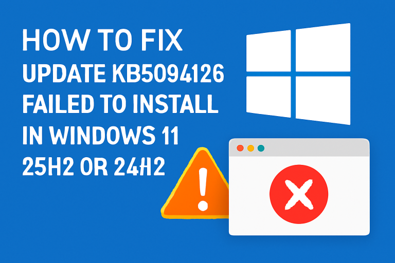 How to fix update KB5094126 failed to install in Windows 11 25H2 or 24H2